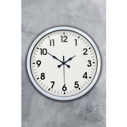 40 cm Beyaz Metal Standart Duvar Saati