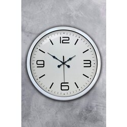 40 cm Beyaz Metal Modern Duvar Saati