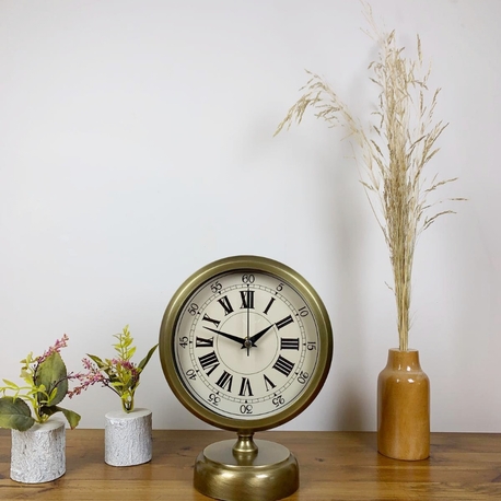 Eskitme Metal Orient Masa Saati 25×20 cm