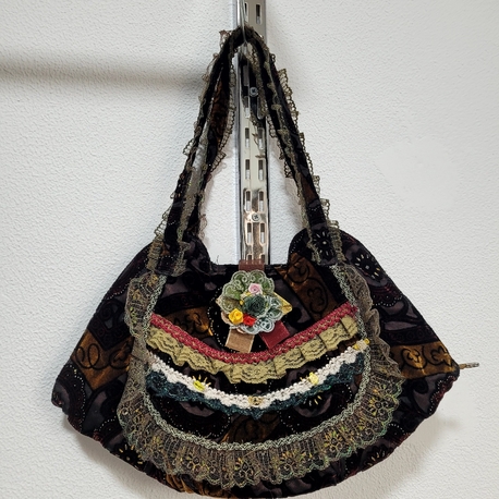 Victorian kadife çanta