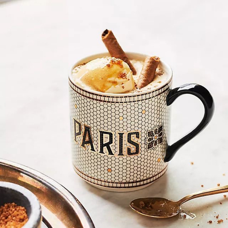Anthropologie Bistro Tile PARIS Kupa Bardak