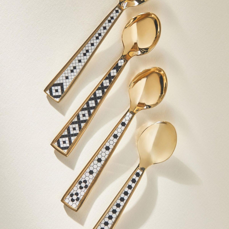 Anthropologie Bistro Tile 4'lü Gold Kaşık Seti 