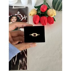 Vintage Turuncu Baget Yüzük | Pirinç