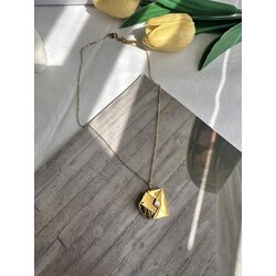 Gold Mektup Kolye | Çelik