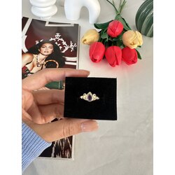 Vintage Mor Princess Yüzük | Pirinç