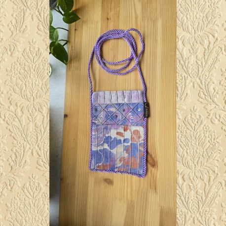 EFLATUN MOR EBRU DESENLİ KESE