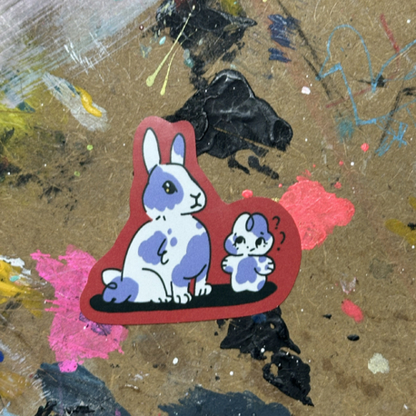 gerçek tavşan sticker