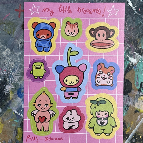 defolu my little treasures sticker sheet