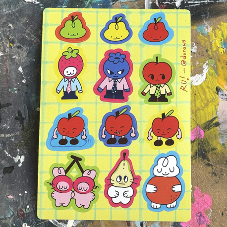 stay fruity sticker sheet