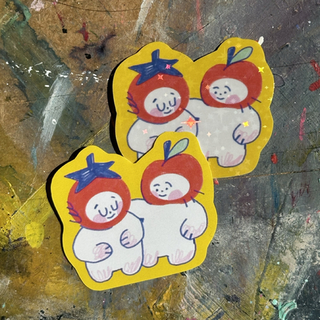 domates ve elma sticker