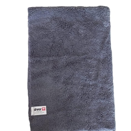 Silver home 40X40 cm Havlu Mikrofiber Overloklu Temizlik Bezi-Gri