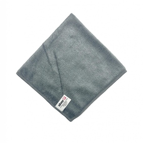 Silver home 40X40 cm Universal Parlak Doku Temizlik Bezi-Gri
