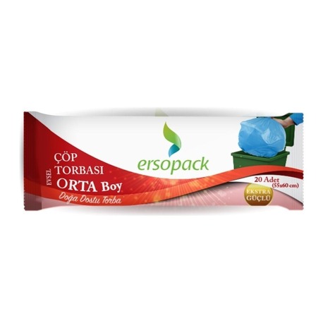    ERSOPACK ÇÖP POŞETİ 55*60 MAVİ ORTABOY