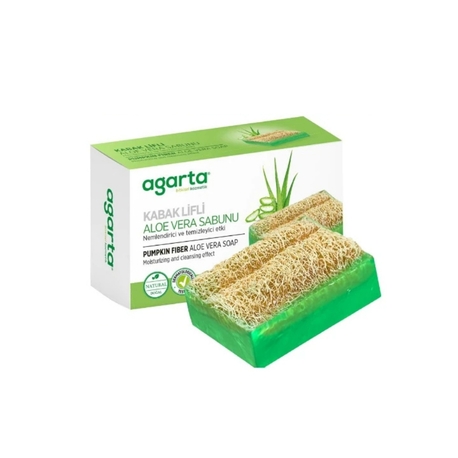 AGARTA DOĞAL KABAK LİFLİ EL YAPIMI ALOE VERA SABUNU 125G