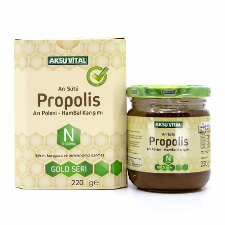 AKSU VİTAL PROPOLİSLİ ARI SÜTÜ BAL POLEN KARIŞIMI (N) 8.000 MG