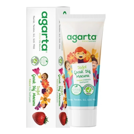 AGARTA DOĞAL ÇOCUK DİŞ MACUNU ÇİLEKLİ 75 ML