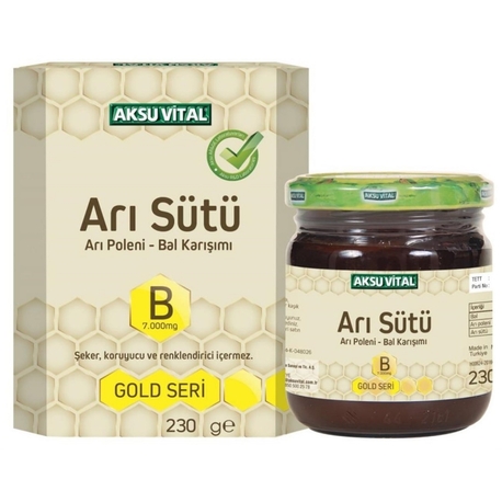 AKSU VİTAL ARI SÜTÜ BAL POLEN BEBE DOZ (B) 7.000 MG 230 GR