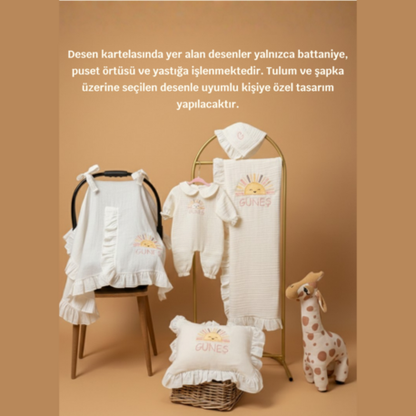 Yenidoğan Bebek Müslin Bebe Yaka 5'li Set