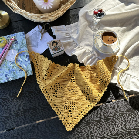 Mantar vintage bandana (hardal rengi) yetişkin