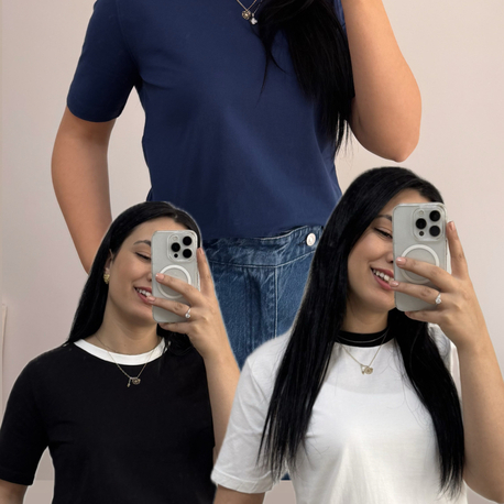 Kontrast Yaka Tshirt 3lü Set