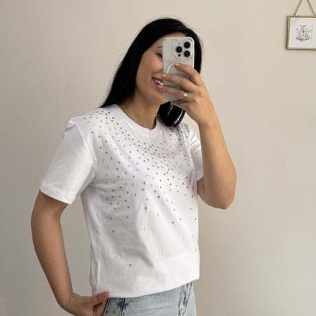 Taş Baskılı İpeky*l Tshirt