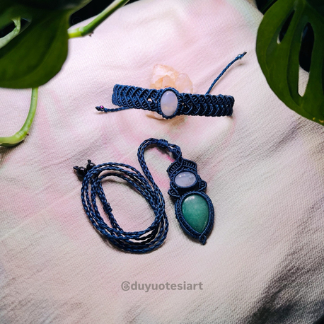 Aventurin & Ay taşı Set