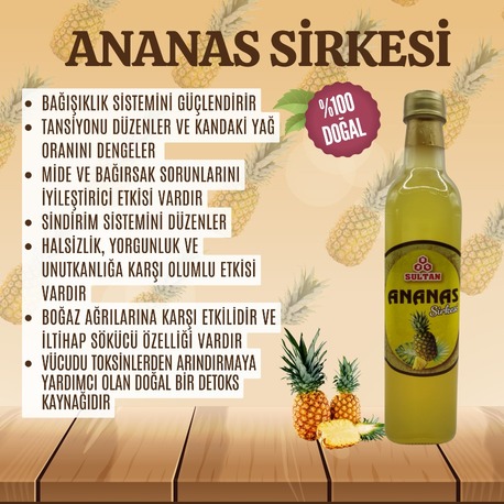 Ananas Sirkesi %100 Doğal 