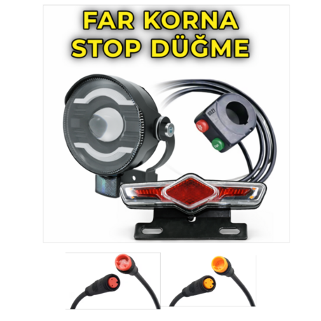 Elektrikli Bisiklet Scooter FAR KORNA STOP Seti E Bike 24V-60V