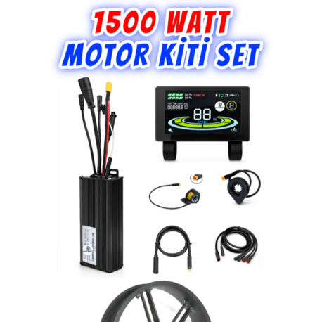 E Bike 1000Watt 1500Watt MOTOR Kiti SET E-Bike Beyin Ekran Motor Seti Elektrikli Bisiklet