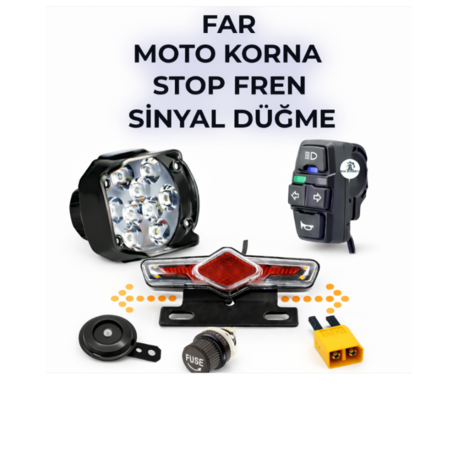 Elektrikli Bisiklet Scooter FAR MOTO KORNA STOP Sinyal Düğme Seti E Bike 24V-60V