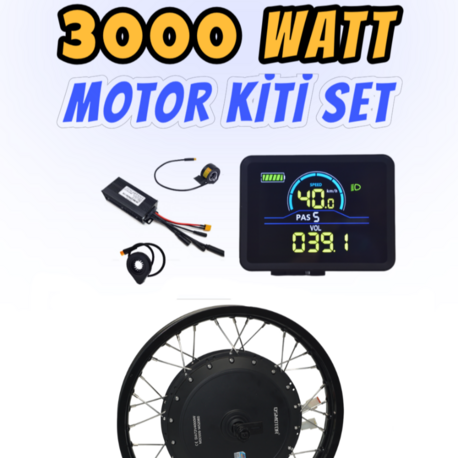 E Bike 3000Watt MOTOR Kiti SET E Bike Motor Kiti Beyin Ekran Motor Seti Elektrikli Bisiklet