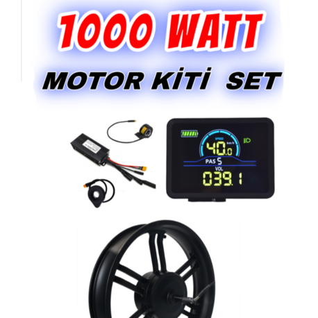 E Bike 1000Watt MOTOR Kiti SET E Bike Motor Kiti Beyin Ekran Motor Seti Elektrikli Bisiklet