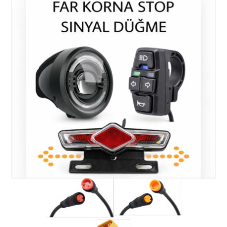 Elektrikli Bisiklet Scooter Büyük FAR KORNA STOP Sinyal Düğme Seti E Bike 24V-60V