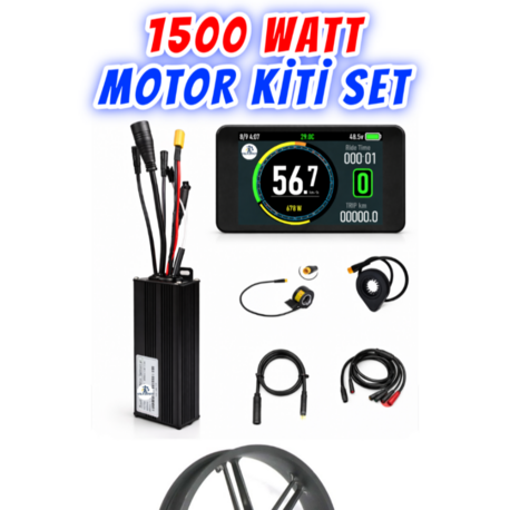 E Bike 1000Watt 1500Watt MOTOR Kiti SET E-Bike Beyin Ekran Motor Seti Elektrikli Bisiklet