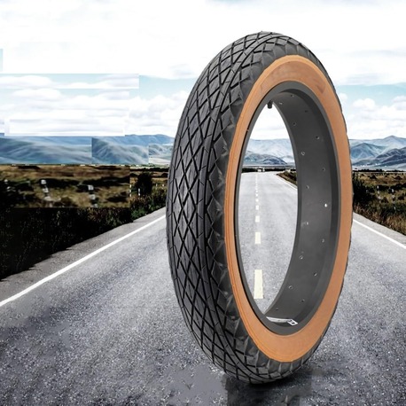 20x4 Zırhlı Kalın Teker FAT Bike Dış Lastik E-Bike Kahverengi Amber Yanak