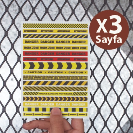 Eğlenceli Danger Girilmez Şerit Sticker Etiketleri Planlayıcı, Ajanda Bullet için 51 Adet