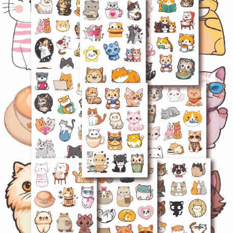 Sevimli Kediler Sticker Seti