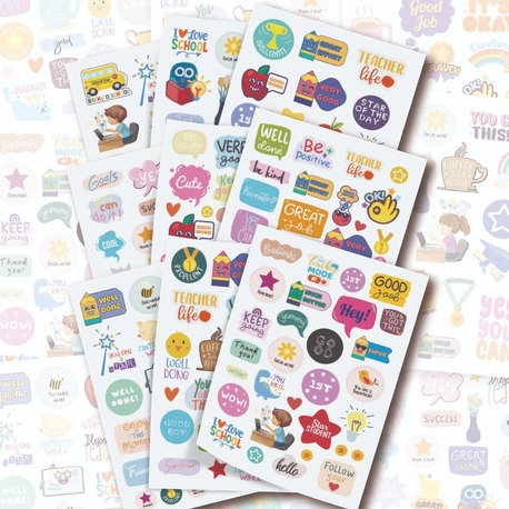İngilizce Öğretmen Ödev Etiket Stickerları 250 Adet