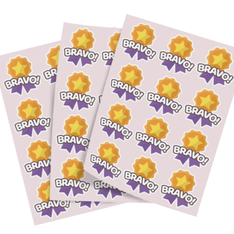 Bravo Etiketi Öğretmen Ödev Sticker 36 Adet