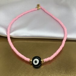 pembe boncuk kolye