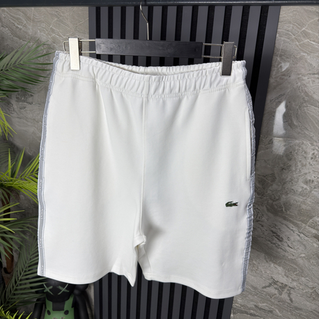 Lacoste Pike Kumaş Şeritli Günlük Şort (beyaz)