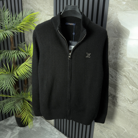 Louis Vuitton Tam Fermuarlı Triko (siyah)