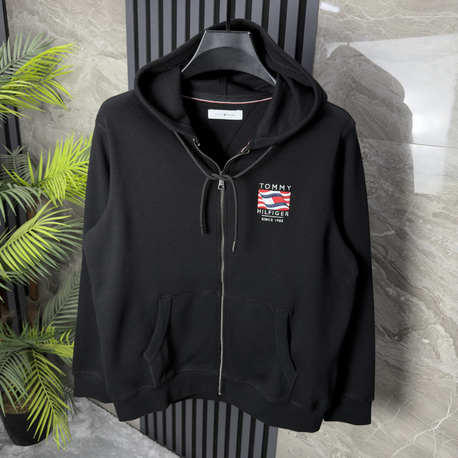 TH Tam Fermuarlı Sweatshirt (siyah)