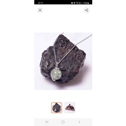Doğal Taş Prehnite Kolye 