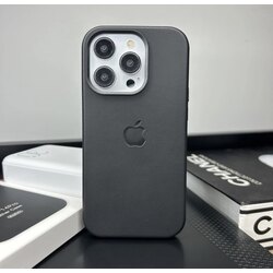 Apple MagSafe Özellikli Deri Kılıf -Siyah