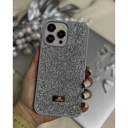 İPhone Swarovski Taşlı Kılıf - Naturel Titanyum