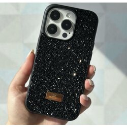 İPhone Swarovski Taşlı Kılıf - Siyah
