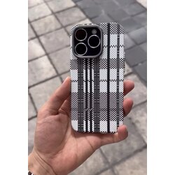 İPhone Fiber Carbon Kılıf -Black and White