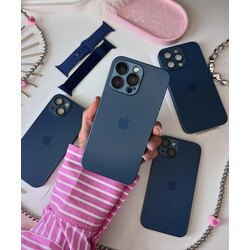 iPhone Ag-Glass Case-Navy Blue