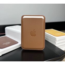 Apple MagSafe Özellikli Deri Cüzdan -Kahverengi